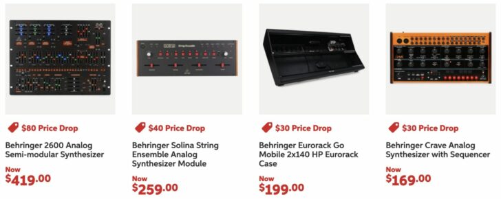 behringer drops synth prices